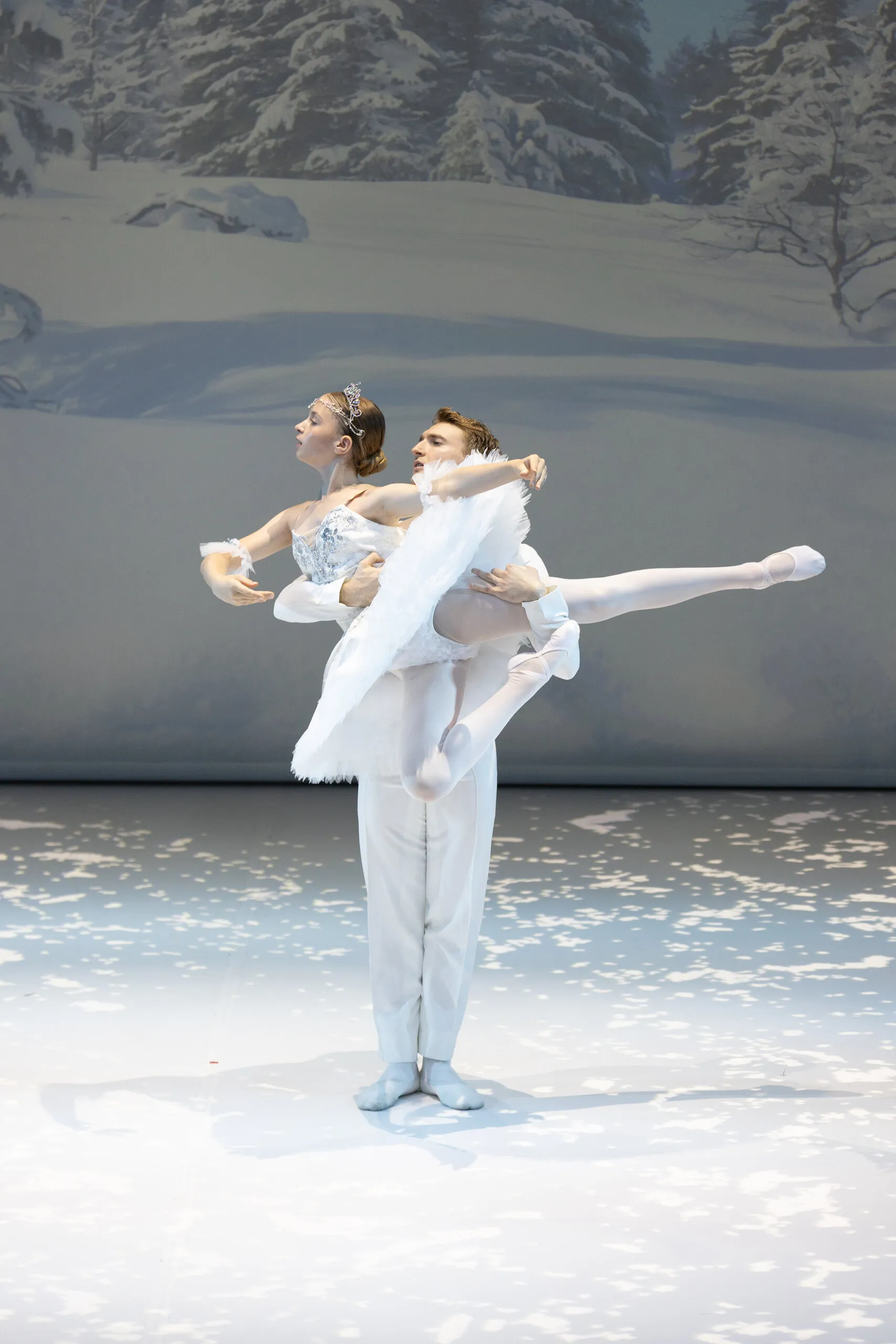 A lift from the snow pas de deux, danced by the invited professional dancers.